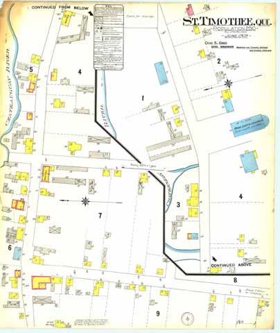 Carte géographique du village de St-Thimothée