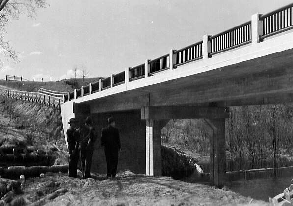 Le pont Philémon Leduc à Lochaber-Gare en 1947
