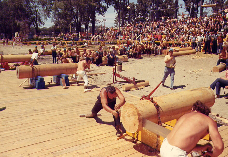 Compétition de raftmen à Hull en 1971