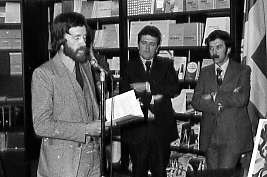 Allocution lors du lancement du volume «Action, Décision, Information» à la librairie de l'Éditeur officiel au complexe Desjardins, Montréal, 1977