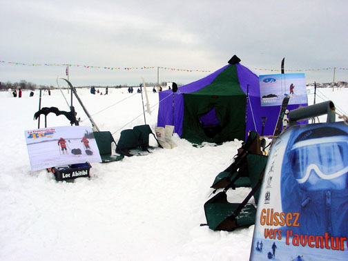 Camping d'hiver à Rouyn-Noranda dans la région de l'Abitibi