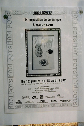 Affiche de l'exposition annuelle de céramiquetenue à Val-David dans la région des Laurentides